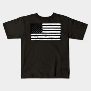 USA flag white color Kids T-Shirt